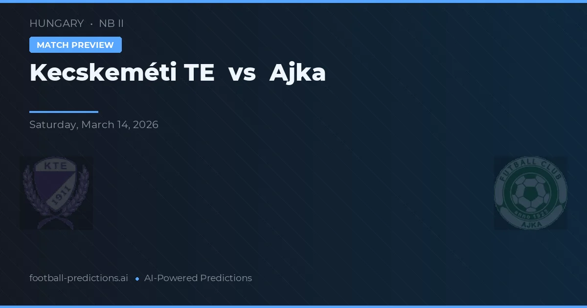 Kecskeméti TE vs Ajka — matchtips och förhandstitt