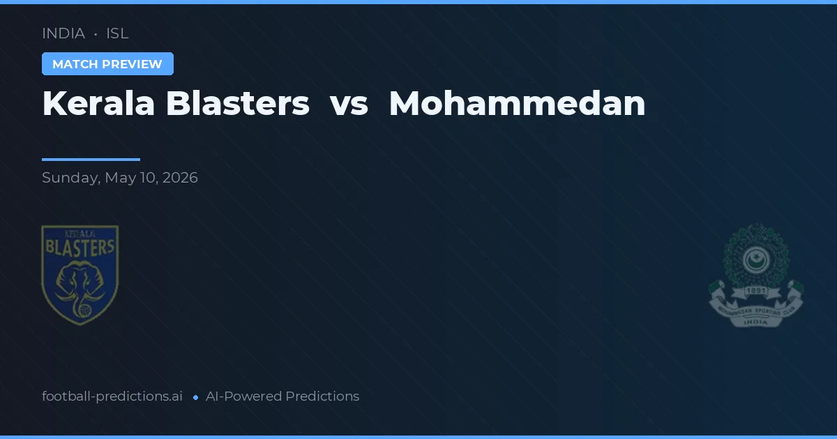 Kerala Blasters vs Mohammedan — matchtips och förhandstitt
