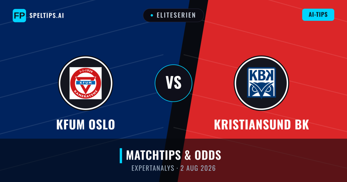 KFUM Oslo vs Kristiansund BK — matchtips och förhandstitt