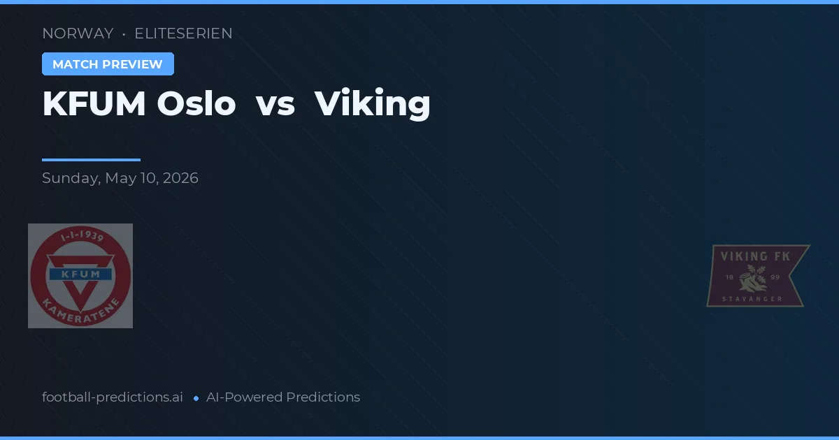 KFUM Oslo vs Viking — matchtips och förhandstitt