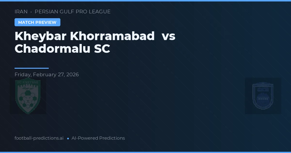 Kheybar Khorramabad vs Chadormalu SC — matchtips och förhandstitt