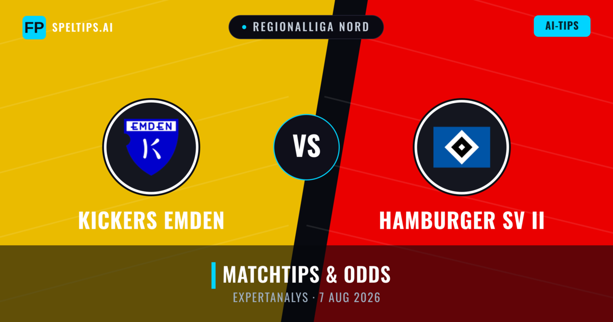 Kickers Emden vs Hamburger SV II — matchtips och förhandstitt