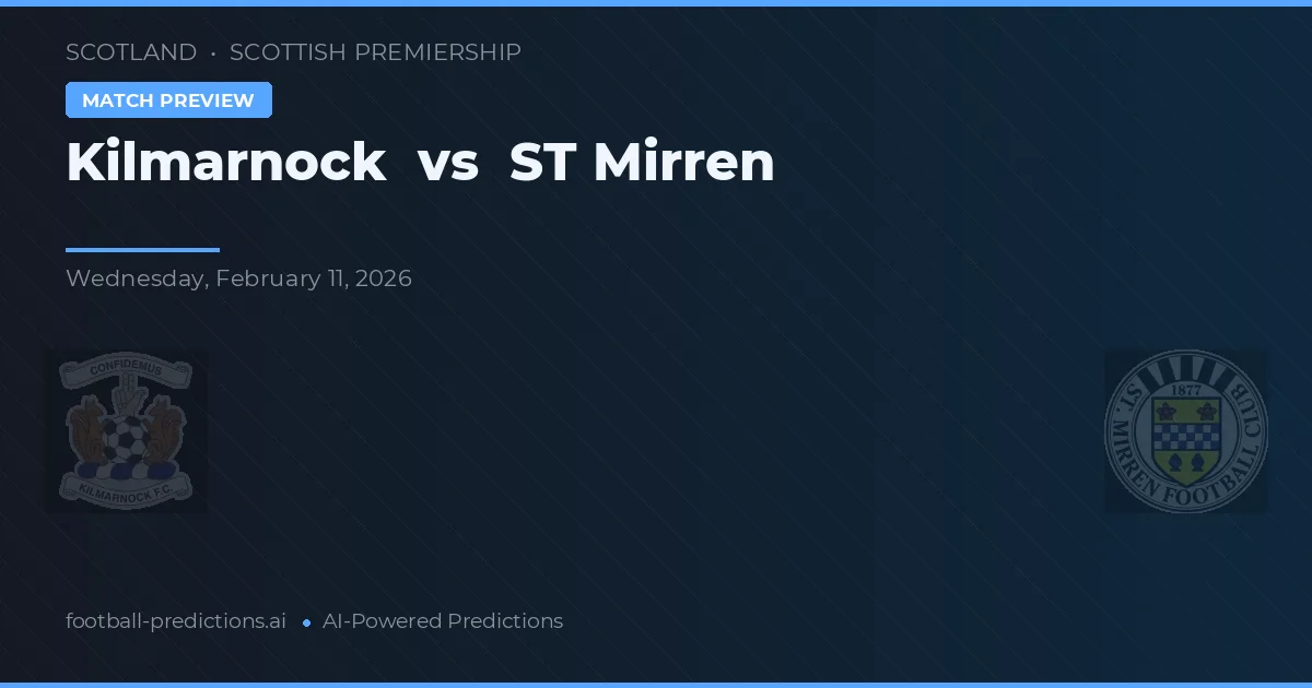 Kilmarnock vs ST Mirren — matchtips och förhandstitt