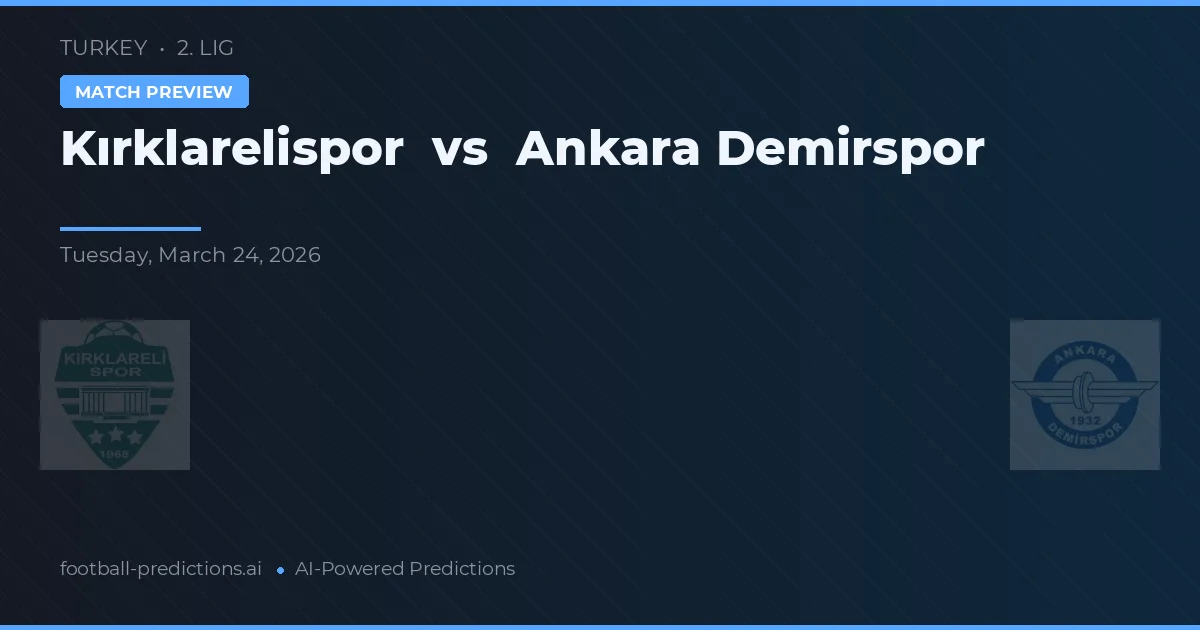 Kırklarelispor vs Ankara Demirspor — matchtips och förhandstitt