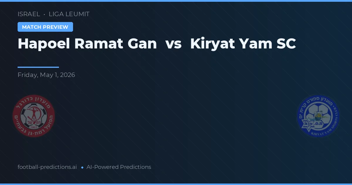 Kiryat Yam SC vs Hapoel Ramat Gan — matchtips och förhandstitt