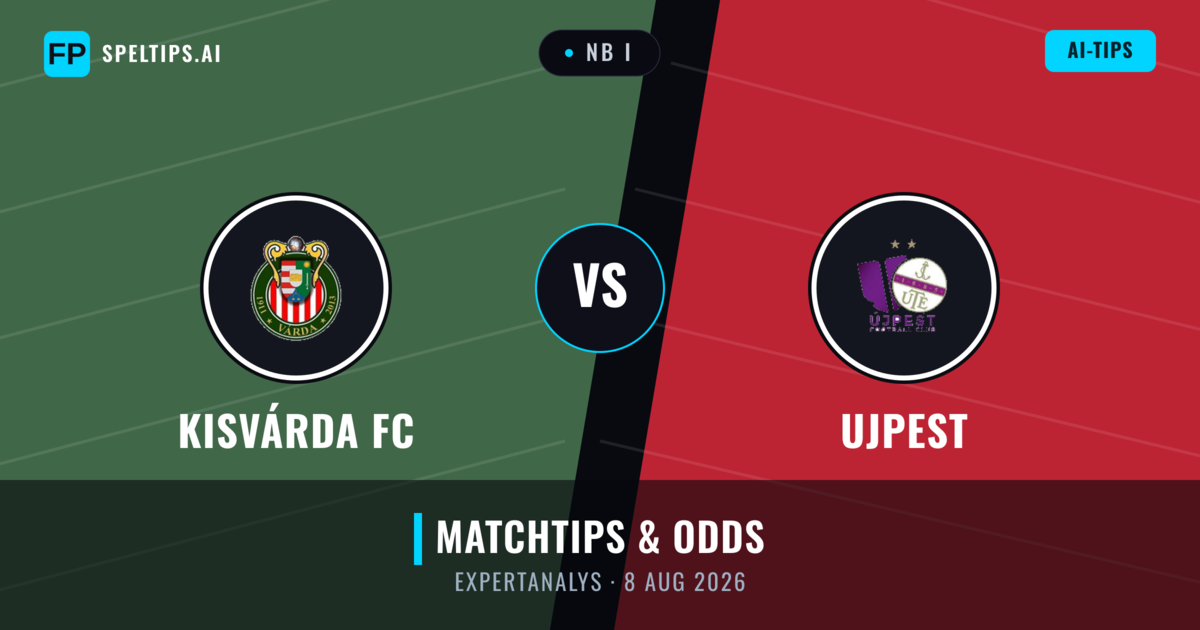 Kisvárda FC vs Ujpest — matchtips och förhandstitt