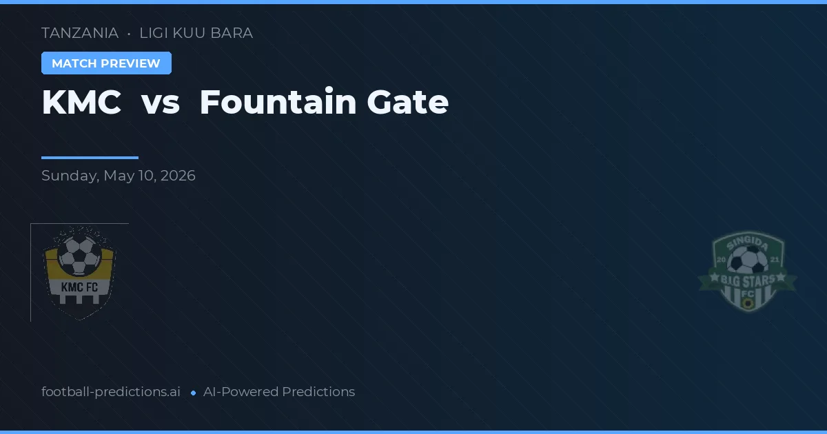 KMC vs Fountain Gate — matchtips och förhandstitt