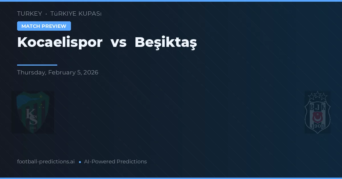 Kocaelispor vs Beşiktaş — matchtips och förhandstitt