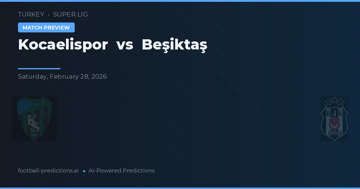Kocaelispor vs Beşiktaş — matchtips och förhandstitt