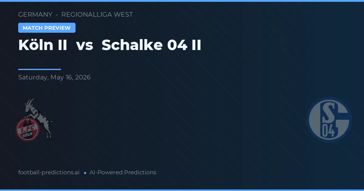 Köln II vs Schalke 04 II — matchtips och förhandstitt