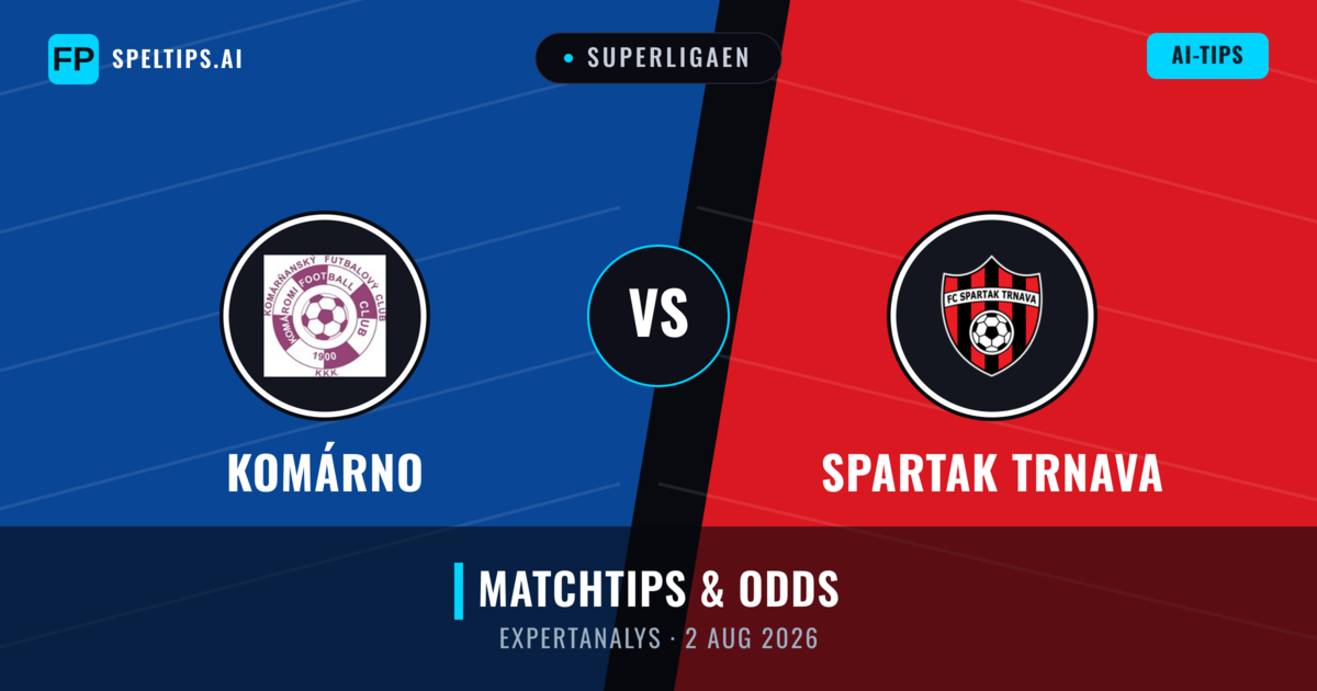 Komárno vs Spartak Trnava — matchtips och förhandstitt