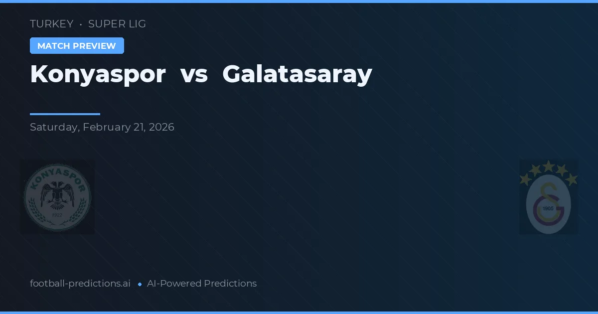 Konyaspor vs Galatasaray — matchtips och förhandstitt