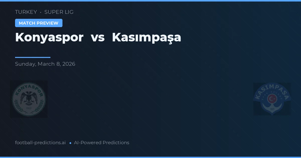 Konyaspor vs Kasımpaşa — matchtips och förhandstitt