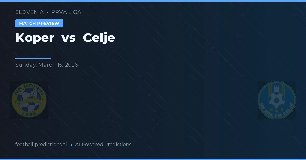 Koper vs Celje — matchtips och förhandstitt