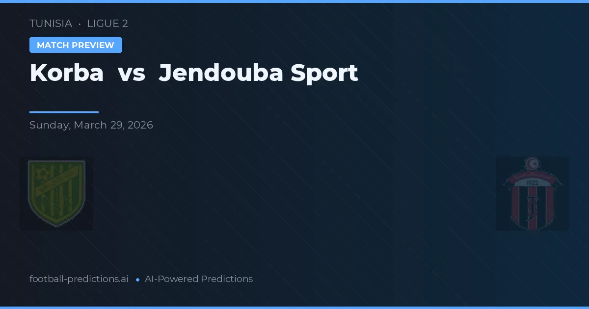 Korba vs Jendouba Sport — matchtips och förhandstitt