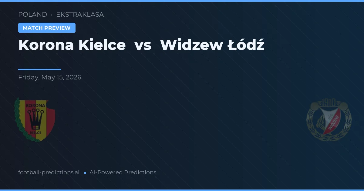 Korona Kielce vs Widzew Łódź — matchtips och förhandstitt