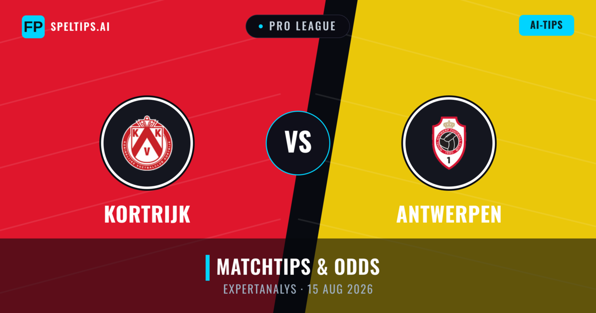 Kortrijk vs Antwerpen — matchtips och förhandstitt