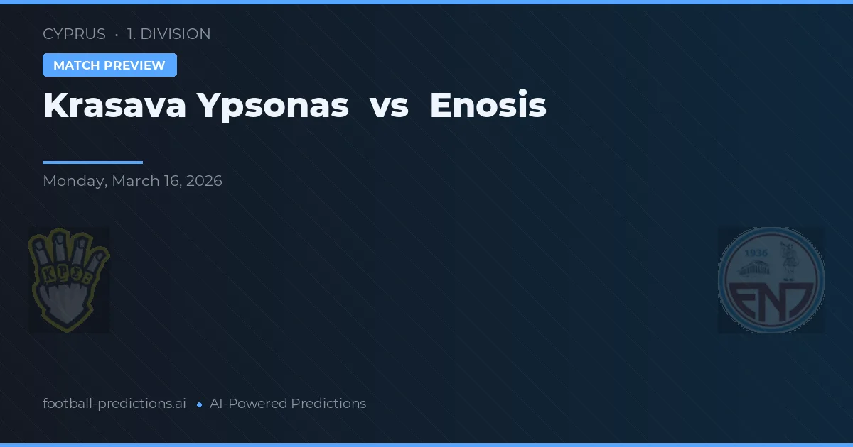 Krasava Ypsonas vs Enosis Neon Paralimni — matchtips och förhandstitt