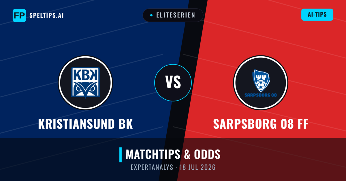 Kristiansund BK vs Sarpsborg 08 FF — matchtips och förhandstitt