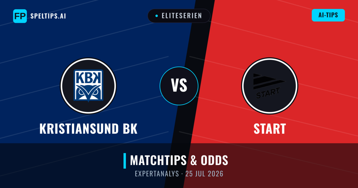 Kristiansund BK vs Start — matchtips och förhandstitt