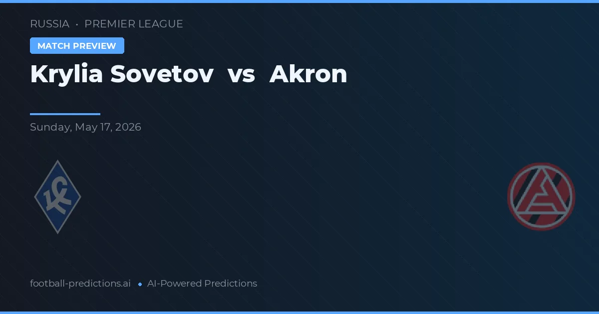 Krylia Sovetov vs Akron — matchtips och förhandstitt