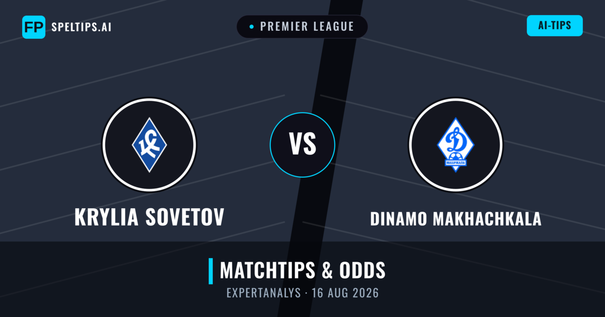 Krylia Sovetov vs Dinamo Makhachkala — matchtips och förhandstitt