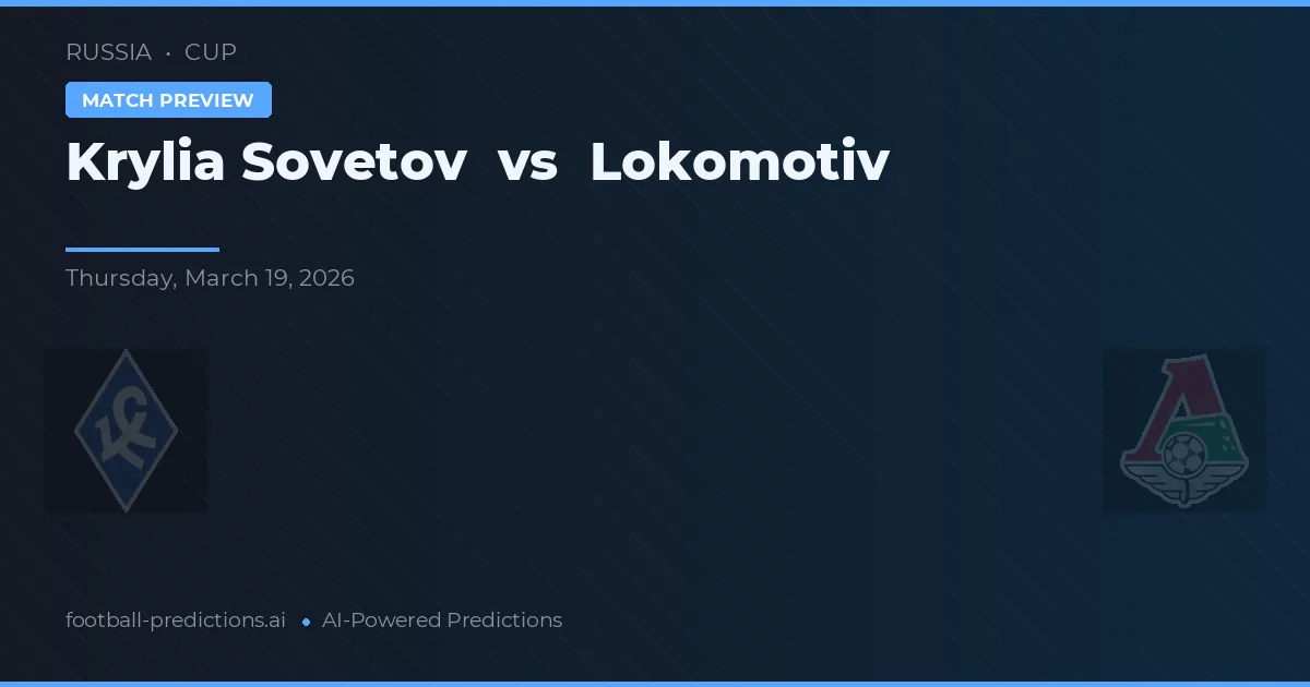 Krylia Sovetov vs Lokomotiv Moskva — matchtips och förhandstitt