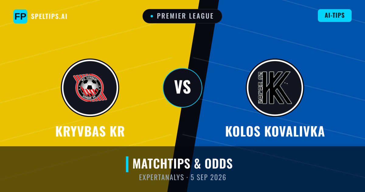 Kryvbas KR vs Kolos Kovalivka — matchtips och förhandstitt