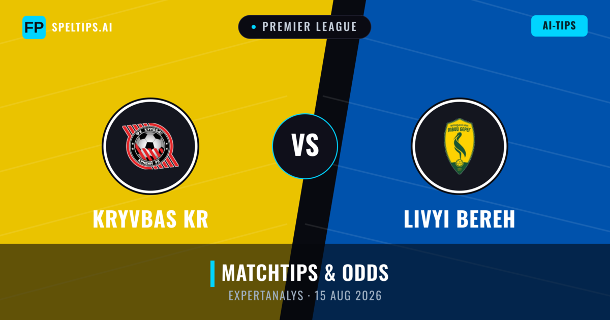Kryvbas KR vs Livyi Bereh — matchtips och förhandstitt