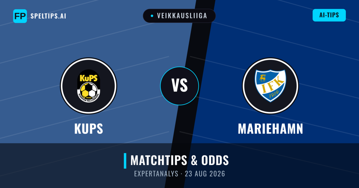 KuPS vs Mariehamn — matchtips och förhandstitt