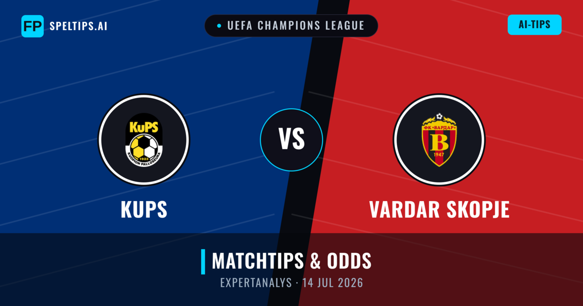 KuPS vs Vardar Skopje — matchtips och förhandstitt