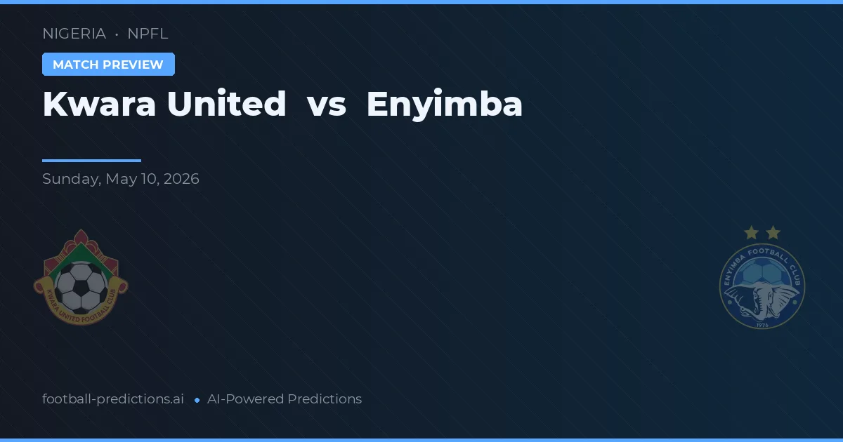 Kwara United vs Enyimba — matchtips och förhandstitt