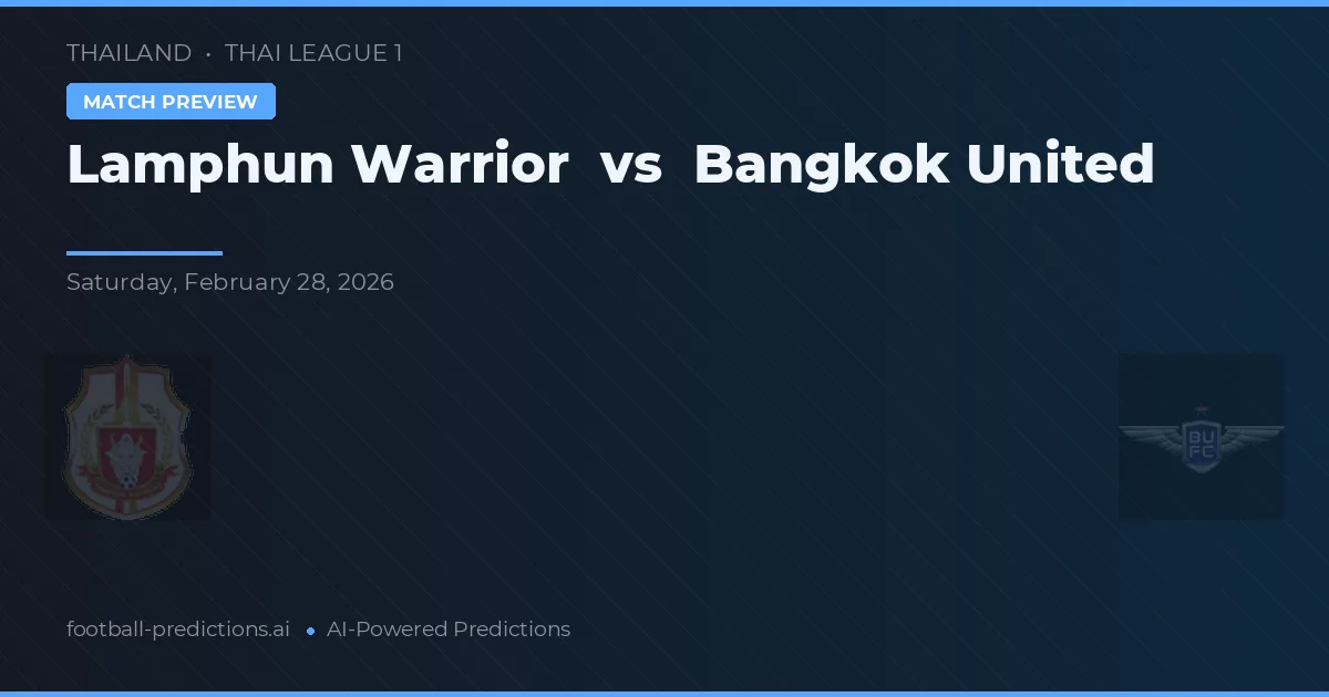 Lamphun Warrior vs Bangkok United — matchtips och förhandstitt