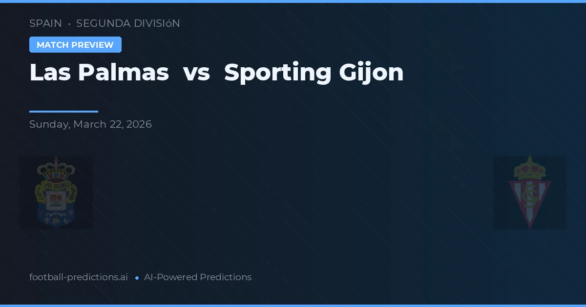 Las Palmas vs Sporting Gijón — matchtips och förhandstitt