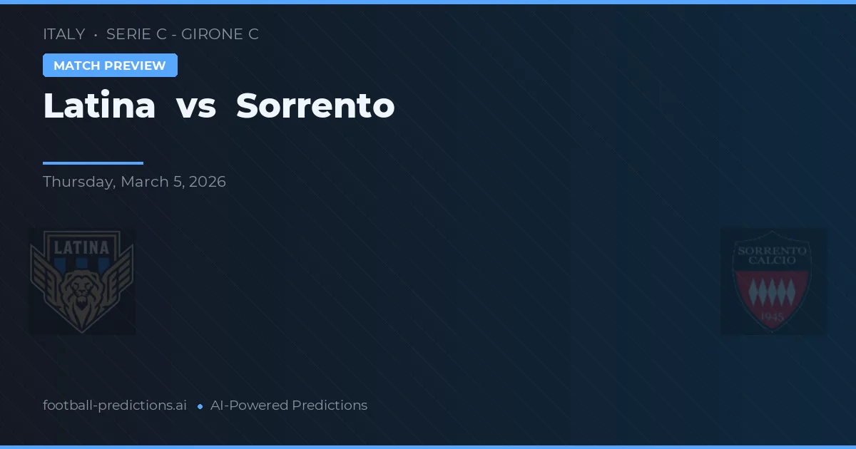 Latina vs Sorrento — matchtips och förhandstitt