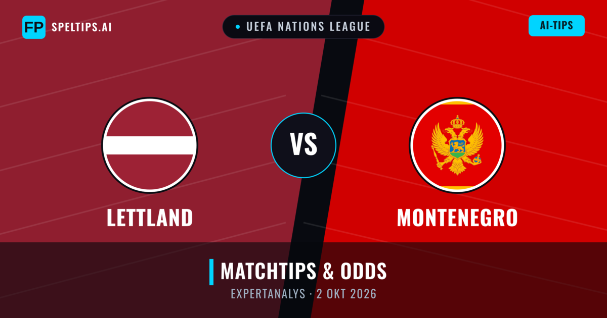 Lettland vs Montenegro — matchtips och förhandstitt