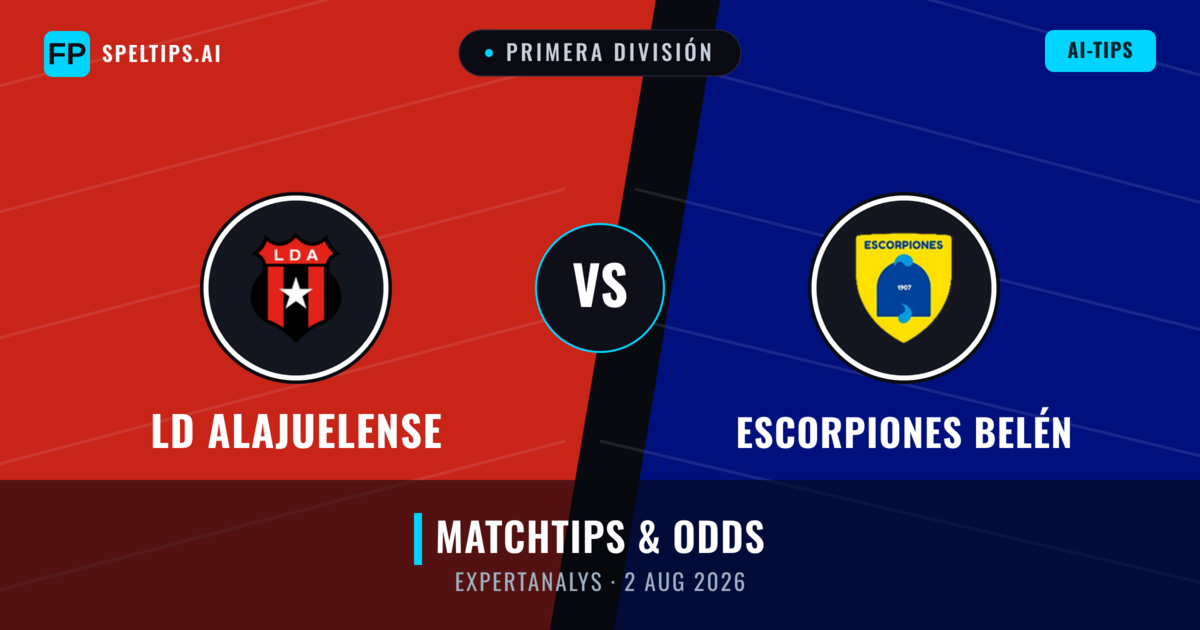 LD Alajuelense vs Escorpiones Belén — matchtips och förhandstitt