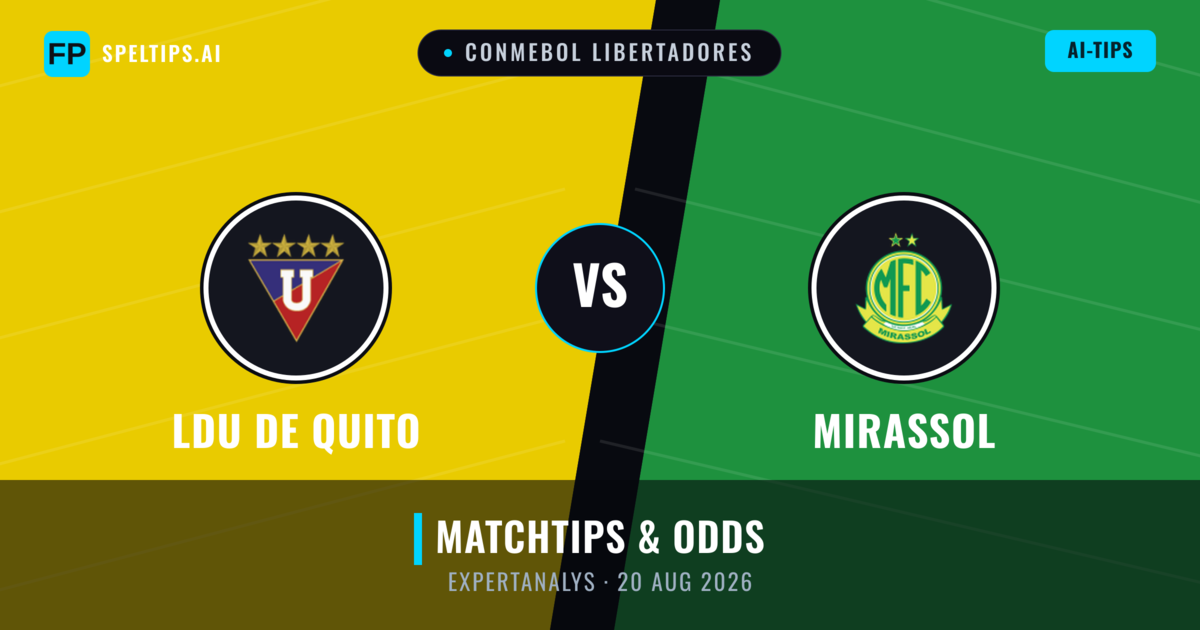 LDU de Quito vs Mirassol — matchtips och förhandstitt