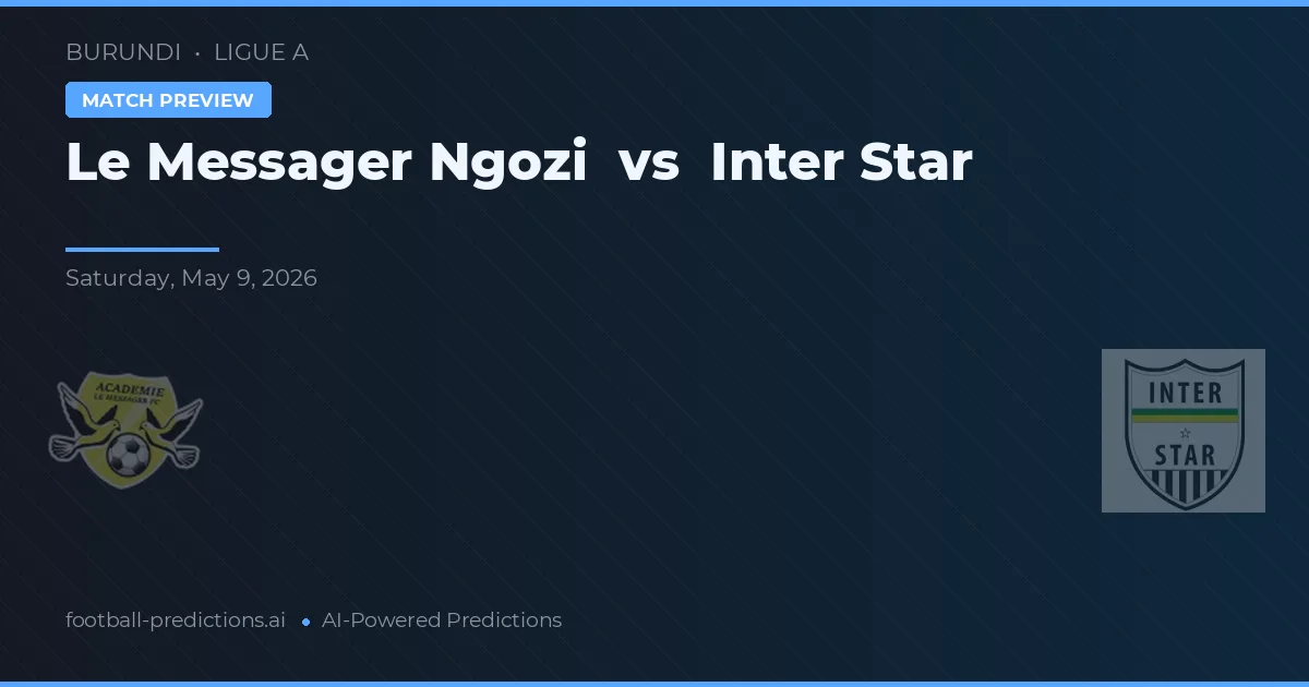 Le Messager Ngozi vs Inter Star — matchtips och förhandstitt