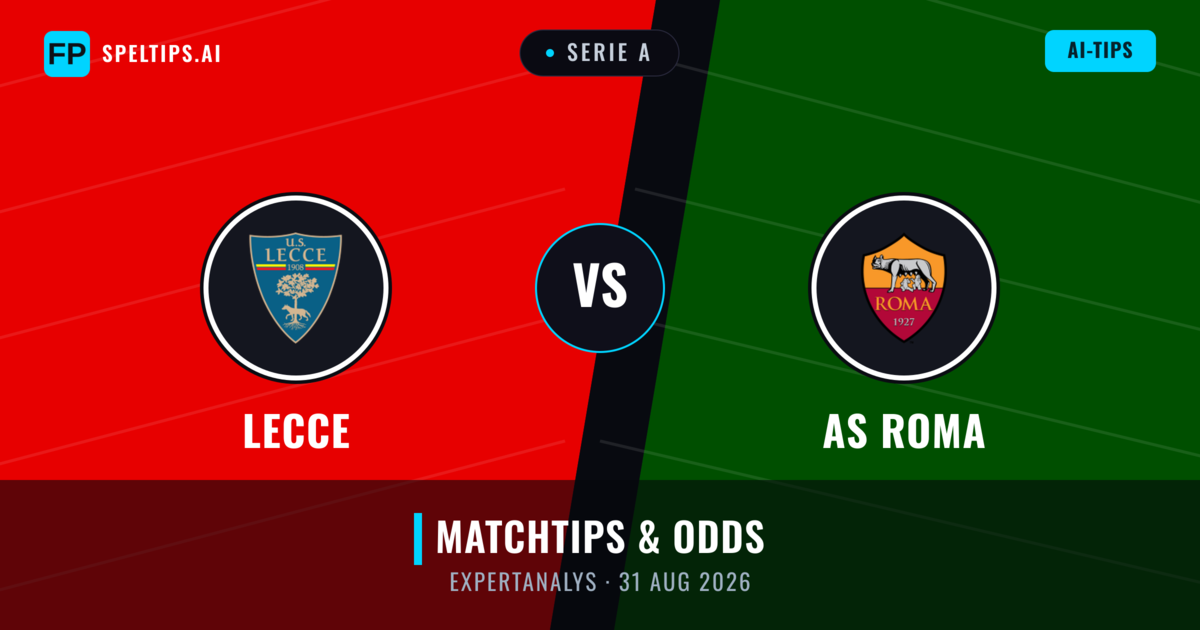 Lecce vs AS Roma — matchtips och förhandstitt