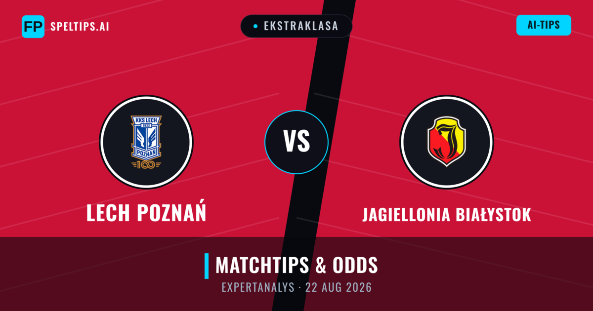 Lech Poznań vs Jagiellonia Białystok — matchtips och förhandstitt
