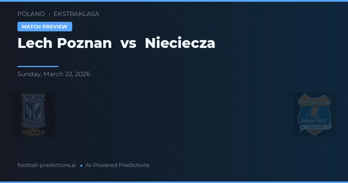 Lech Poznań vs Nieciecza — matchtips och förhandstitt