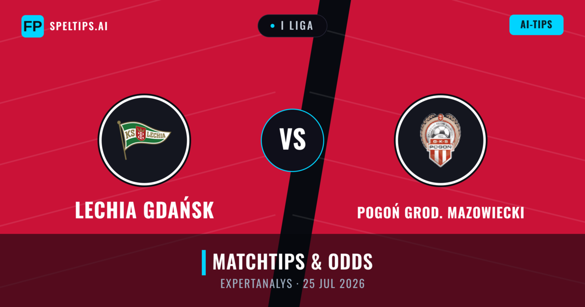 Lechia Gdańsk vs Pogoń Grod. Mazowiecki — matchtips och förhandstitt