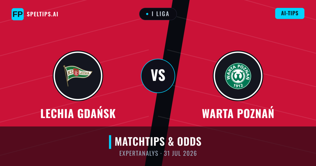 Lechia Gdańsk vs Warta Poznań — matchtips och förhandstitt
