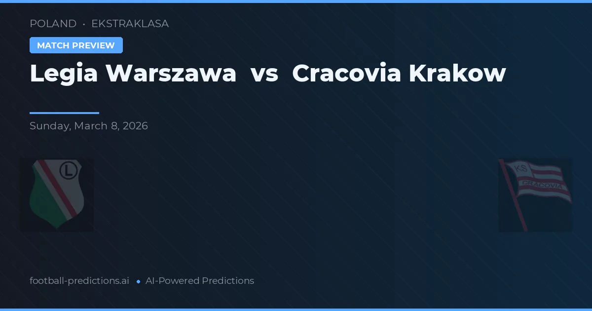 Legia Warszawa vs Cracovia Kraków — matchtips och förhandstitt