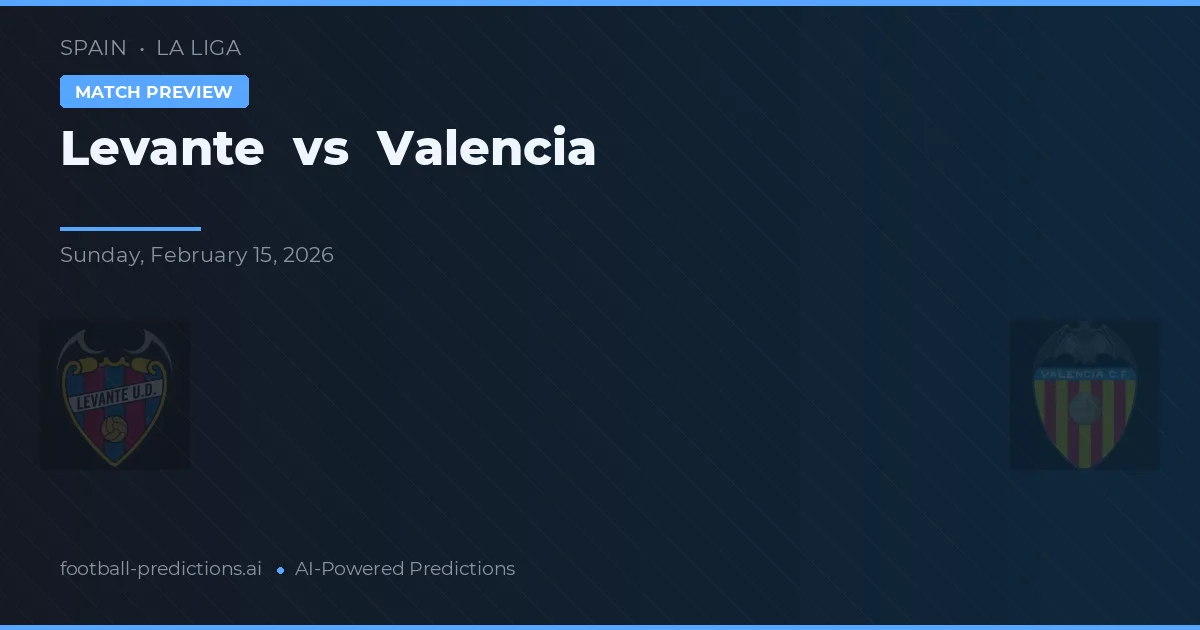 Levante vs Valencia — matchtips och förhandstitt