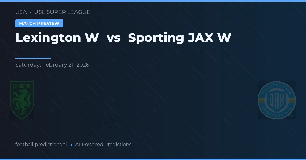 Lexington W vs Sporting JAX W — matchtips och förhandstitt