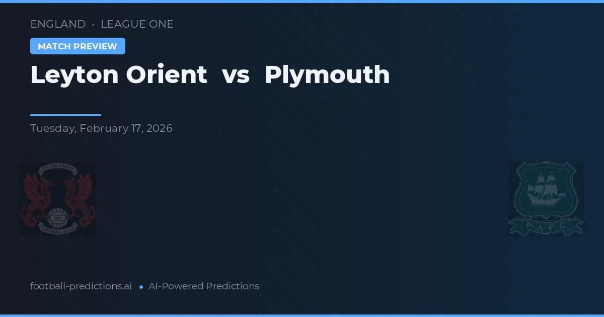 Leyton Orient vs Plymouth — matchtips och förhandstitt