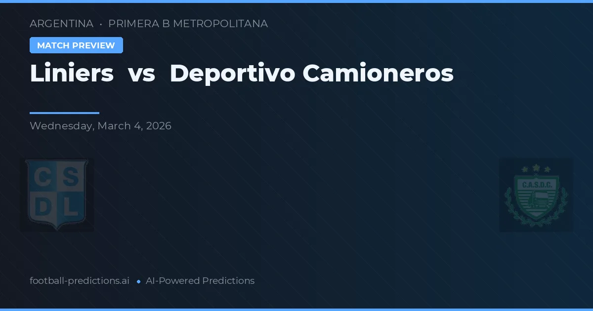 Liniers vs Deportivo Camioneros — matchtips och förhandstitt