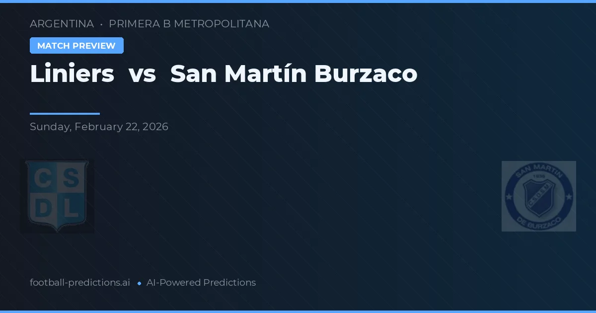 Liniers vs San Martín Burzaco — matchtips och förhandstitt